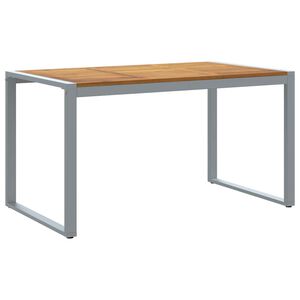 vidaXL Tr&auml;dg&aring;rdsbord Gr&aring; 140 x 80 x 75 cm Massivt Akaciatr&auml;