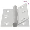 vidaXL G&aring;ngj&auml;rn 2 pcs Silver 50 x 38 x 1,3 mm St&aring;l