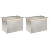 vidaXL Odlingsl&aring;da med LED 2 st Silver 40 x 60 x 40 cm Rostfritt st&aring;l
