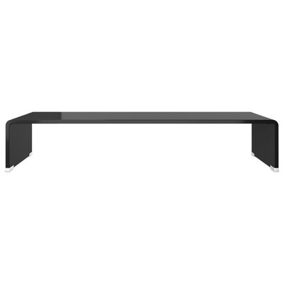 vidaXL TV-bord glas svart 70x30x13 cm