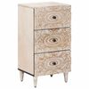 vidaXL Sideboard Vit 40 x 33,5 x 75 cm Massivt mangotr&auml;