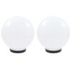 vidaXL Globlampa LED set 2 st sfäriska 25 cm PMMA