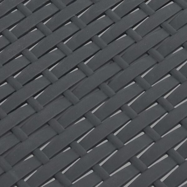 vidaXL Trädgårdsbord antracit 58x58x41 cm PP-rotting