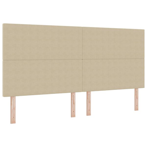 vidaXL Huvudgavel Ljust gr&ouml;ngr&aring; 200 cm Kordread tyg