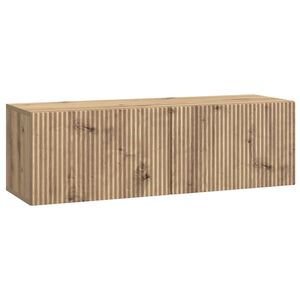 vidaXL V&auml;ggmonterad TV-b&auml;nk Artisan-ek 98 x 31 x 30 cm Konstruerat tr&auml;