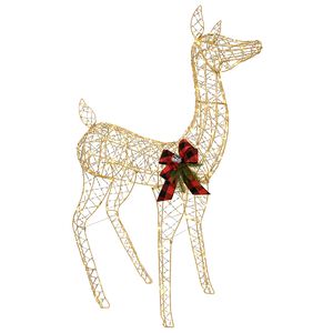 vidaXL 3D Julren LOVIISA 200 LED-lampor Varmvit 96 x 40 x 140 cm