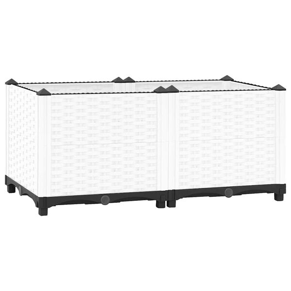 vidaXL Upphöjd odlingslåda 80x40x38 cm polypropen