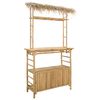 vidaXL Utomhus Barbord Naturf&auml;rg 110 x 50 x 209 cm Bambus