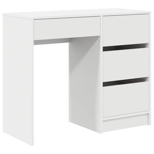 vidaXL Skrivbord Vit Konstruerat tr&auml; 90 x 37.5 x 75 cm