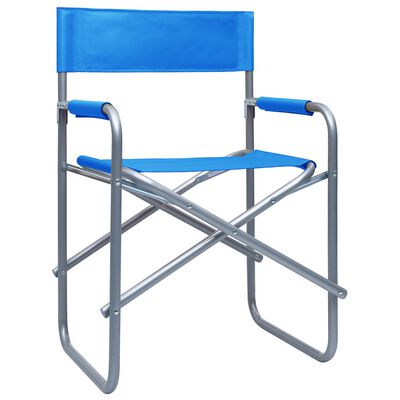 vidaXL Regissörsstol 2 st stål blå