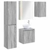 vidaXL Badrumssk&aring;psset 5 pcs Gr&aring; Sonoma 53 x 15,5 x 70 cm