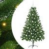 vidaXL Julgran med 300 LED-lampor med stativ Gr&ouml;n 180 cm PE