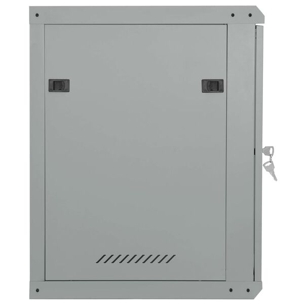 vidaXL Nätverkskabinet med lagring Grå 53 x 60 x 60 cm Stål