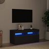 vidaXL TV-b&auml;nk med LED-belysning svart 90x35x40 cm