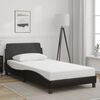 vidaXL Bed Frame "Dover" Black 100x200 cm Faux Leather