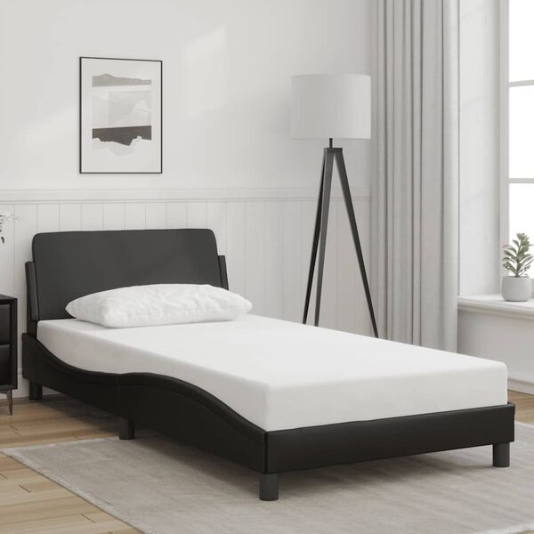 vidaXL Bed Frame "Dover" Black 100x200 cm Faux Leather
