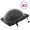 vidaXL Soldrivna poolv&auml;rmare 2 st 75x75x36 cm HDPE aluminium
