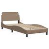 vidaXL Bed Frame "Dover" Cappuccino 90x190 cm Faux Leather