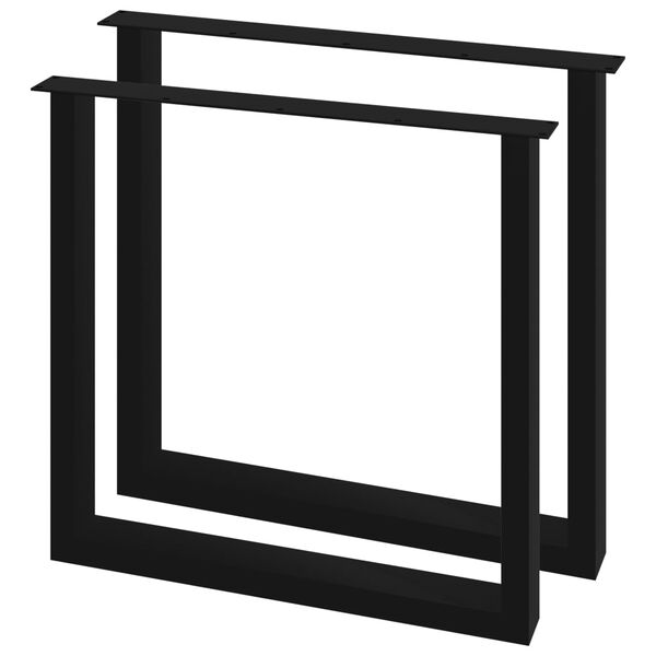 vidaXL Bordsben 2 st O-ram 80x72 cm