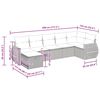 vidaXL Soffgrupp f&ouml;r tr&auml;dg&aring;rden med dynor 7 delar gr&aring; konstrotting