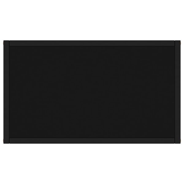 vidaXL Avlastningsbord svart 60x35x75 cm härdat glas