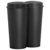 vidaXL Dubbel sophink svart 50 L
