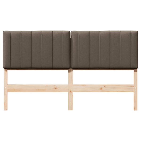 vidaXL Kl&auml;dd s&auml;nggavel Brun och Taupe 150 cm Massiv furu