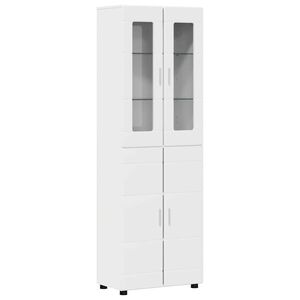 vidaXL Sk&aring;p FLORIN 60 x 35 x 182 cm H&ouml;gblanka vita Konstruerat tr&auml;