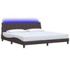 vidaXL Bed Frame without Mattress "Hanko" Dark Brown 200x200cm Fabric
