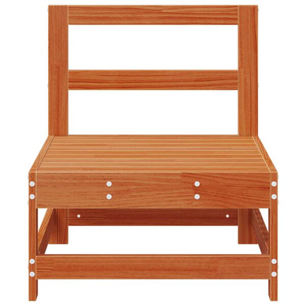 vidaXL Tr&auml;dg&aring;rd Mittensoffa Massivt furu VaxBrun 62 x 62 x 70,5 cm