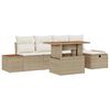 vidaXL Tr&auml;dg&aring;rdsoffset 6 st Beige konstrotting