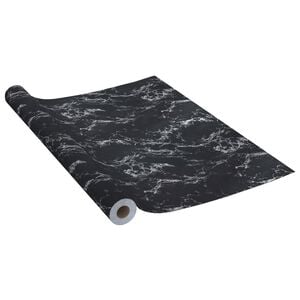 vidaXL Dekorplast svart sten 500x90 cm PVC