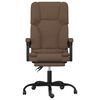 vidaXL Kontorsstol med massage brun tyg