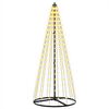 vidaXL LED Julgran 165 cm 270 LED-lampor Varmvit J&auml;rn Svart
