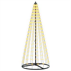 vidaXL LED Julgran 165 cm 270 LED-lampor Varmvit J&auml;rn Svart