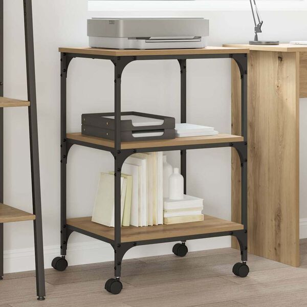 vidaXL Skrivarst&auml;ll Artisan Ek 50 x 41 x 75 cm Konstruerat tr&auml;