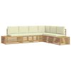 vidaXL Utomhussoffset med kudde Vit 273 x 213,5 x 73 cm Polyester