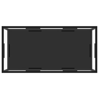 vidaXL Soffbord genomskinligt och svart 100x50x35 cm härdat glas