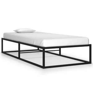 vidaXL S&auml;ngram utan madrass svart metall 90x200 cm