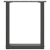 vidaXL Soffbordsben U-formade 2 st antracit 38x(42-43) cm st&aring;l