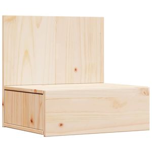 vidaXL S&auml;ngbord med l&aring;da Brun 42 x 32,5 x 40 cm Massiv furu