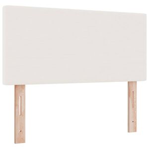 vidaXL Huvudgavel Kr&auml;m 100 cm Kordread tyg