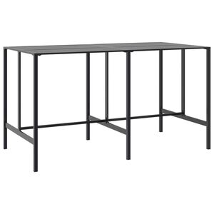 vidaXL Barbord svart 200x100x110 cm pulverlackerat st&aring;l