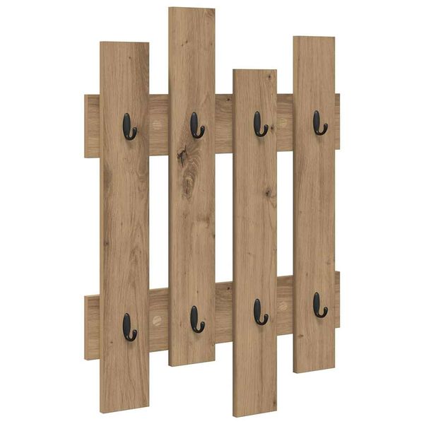 vidaXL V&auml;ggmonterad Kl&auml;dh&auml;ngare V&auml;ggmonterad artisan ek 60 x 3 x 82 cm