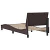 vidaXL Bed Frame without Mattress "Hanko" Dark Brown 90x200 cm Fabric