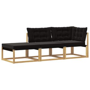vidaXL Sektionell Soffa Enheter med kudde Vit 241,5 x 83 x 73 cm