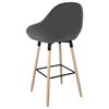 vidaXL Barstol m&ouml;rkgr&aring; tyg