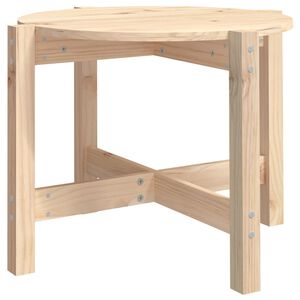 vidaXL Soffbord &Oslash; 62,5x45 cm massiv furu