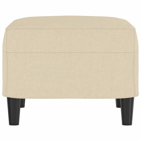 vidaXL Fotpall gräddvit 60x50x41 cm tyg