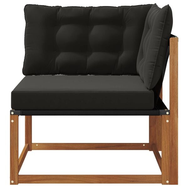 vidaXL Uteh&ouml;rnsoffa Massivt Akaciatr&auml; Naturf&auml;rg